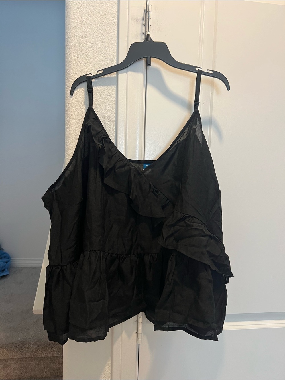 NWT Old Navy Black Ruffle Cami Top
